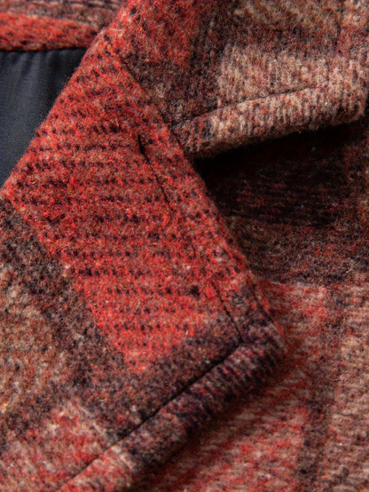 Leo | Chaleco de tweed patchwork con patrón de espiga