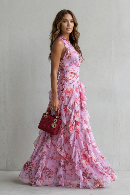 Belladina | Vestido maxi con escote halter