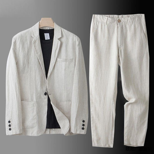 LUCAS | TRAJE DE LINO PREMIUM DE CORTE CLASICO