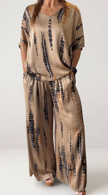 Marie – Conjunto estampado de dos piezas