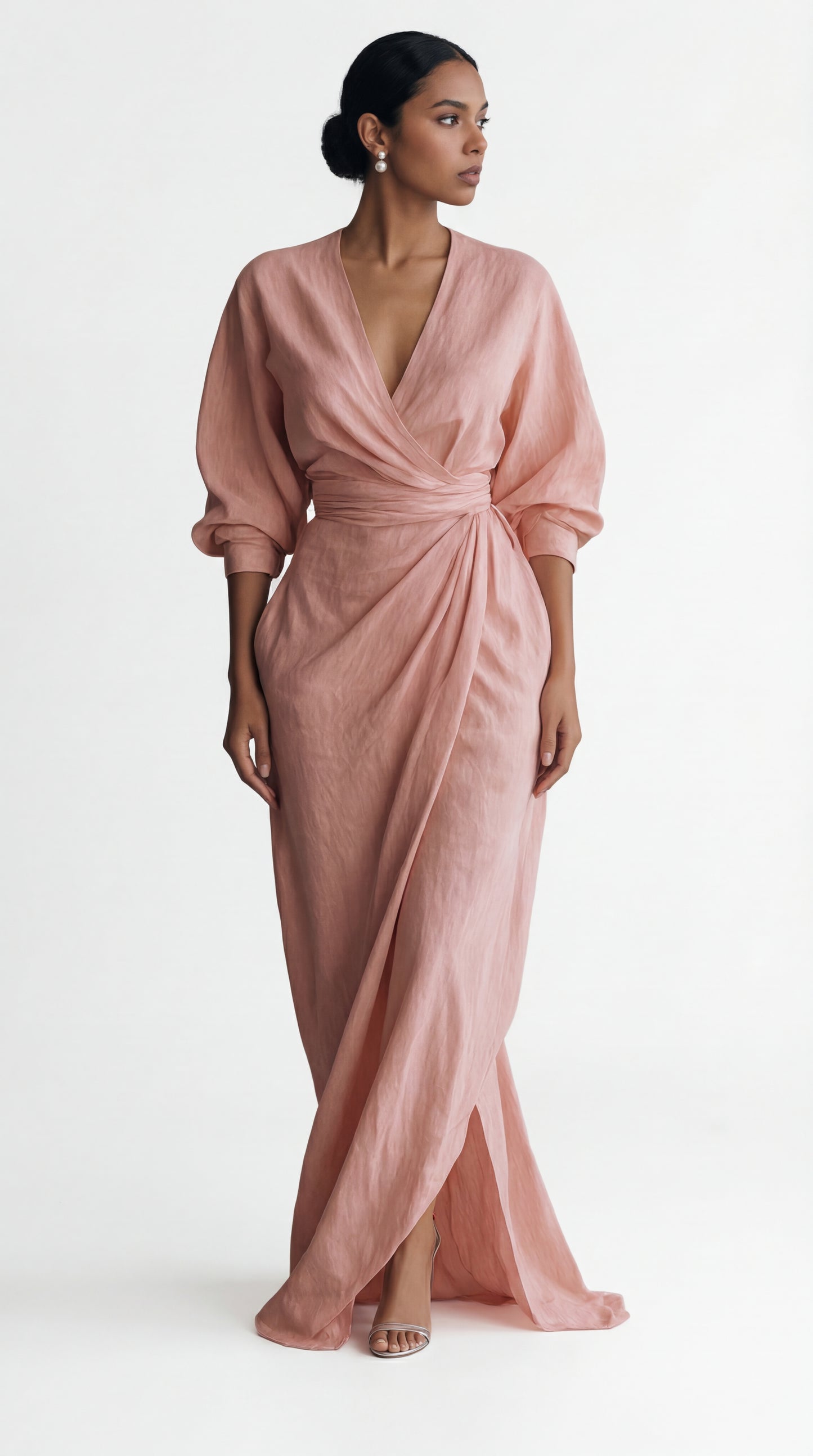 Vestido Maxi Minimalista de lino