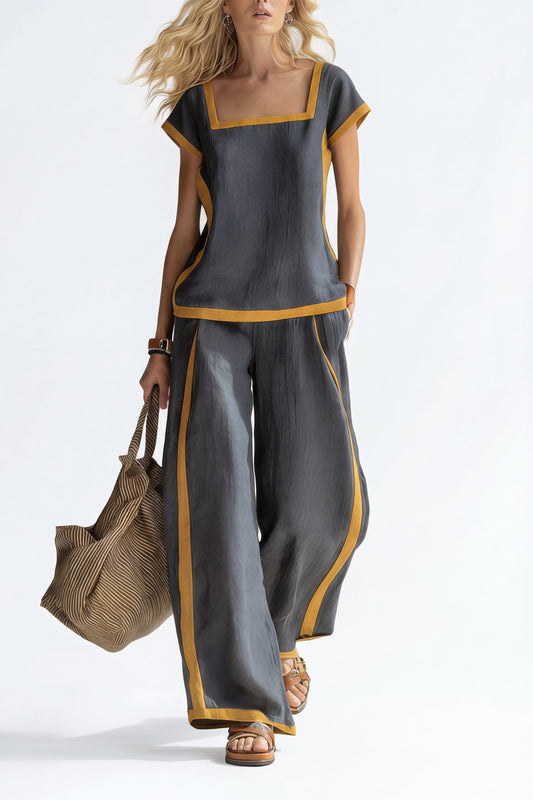 SERENA™ | CONJUNTO DE LINO ELEGANTE DE DOS PIEZAS